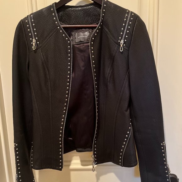 Leather Jacket with zippers - Picture 1 of 2